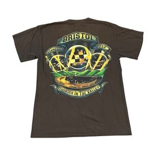 2012 Bristol Motor Speedway‎ Racing Short Sleeve T-Shirt Size Brown Faded M